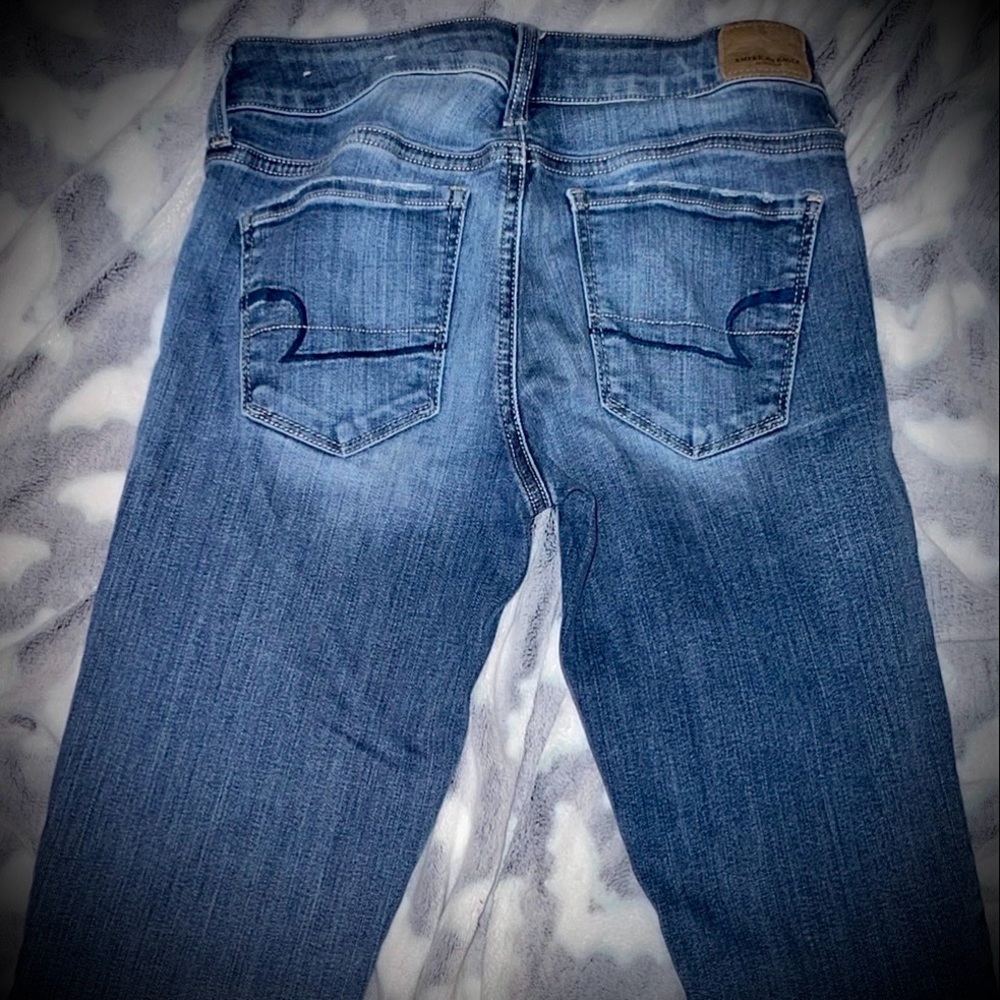 American Eagle Outfitters Blue mid-rise Skinny jeans